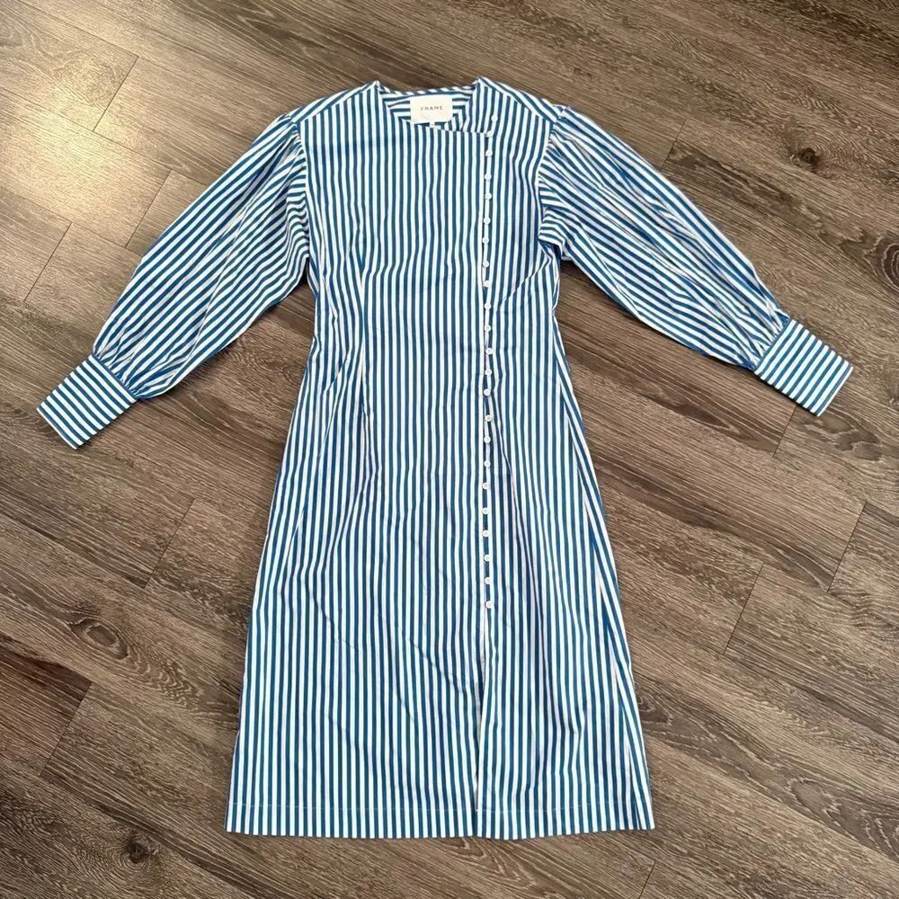 Frame Jet Stream Button Detail Dress